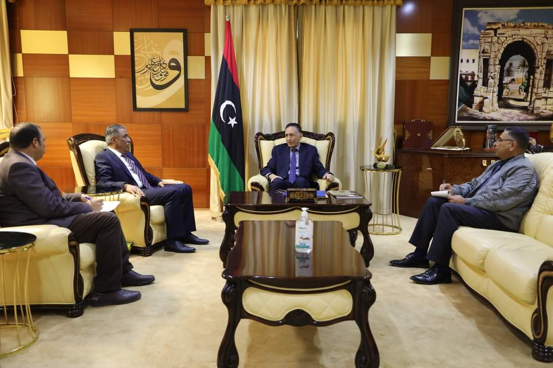 وزير الاقتصاد والتجارة الليبي يلتقي رئيس مجلس إدارة الشركة العامة للصوامع والتموين بالمملكة الأردنية
